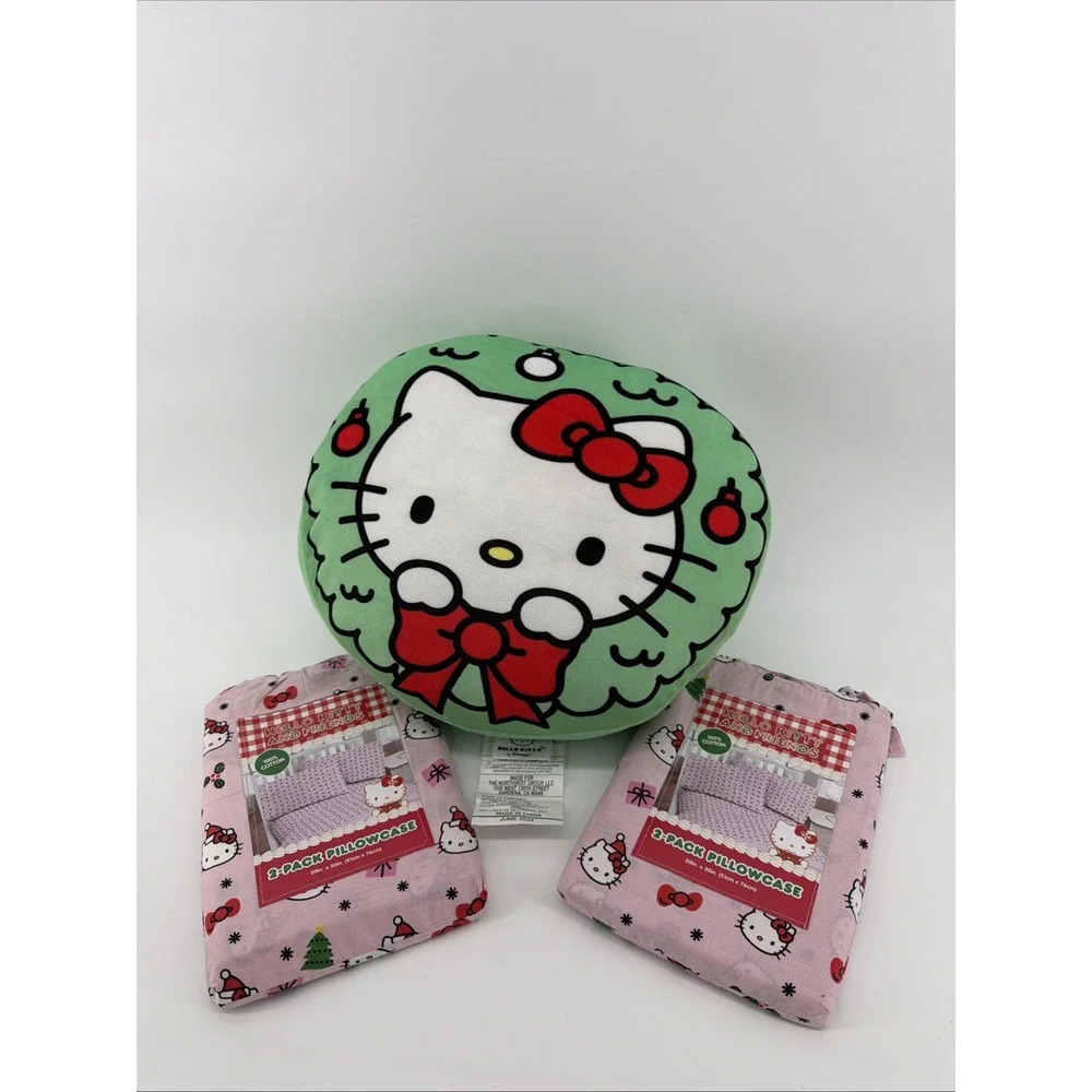 HELLO KITTY CHRISTMAS Pillow And Cotton Standard Pillowcases NEW 4
